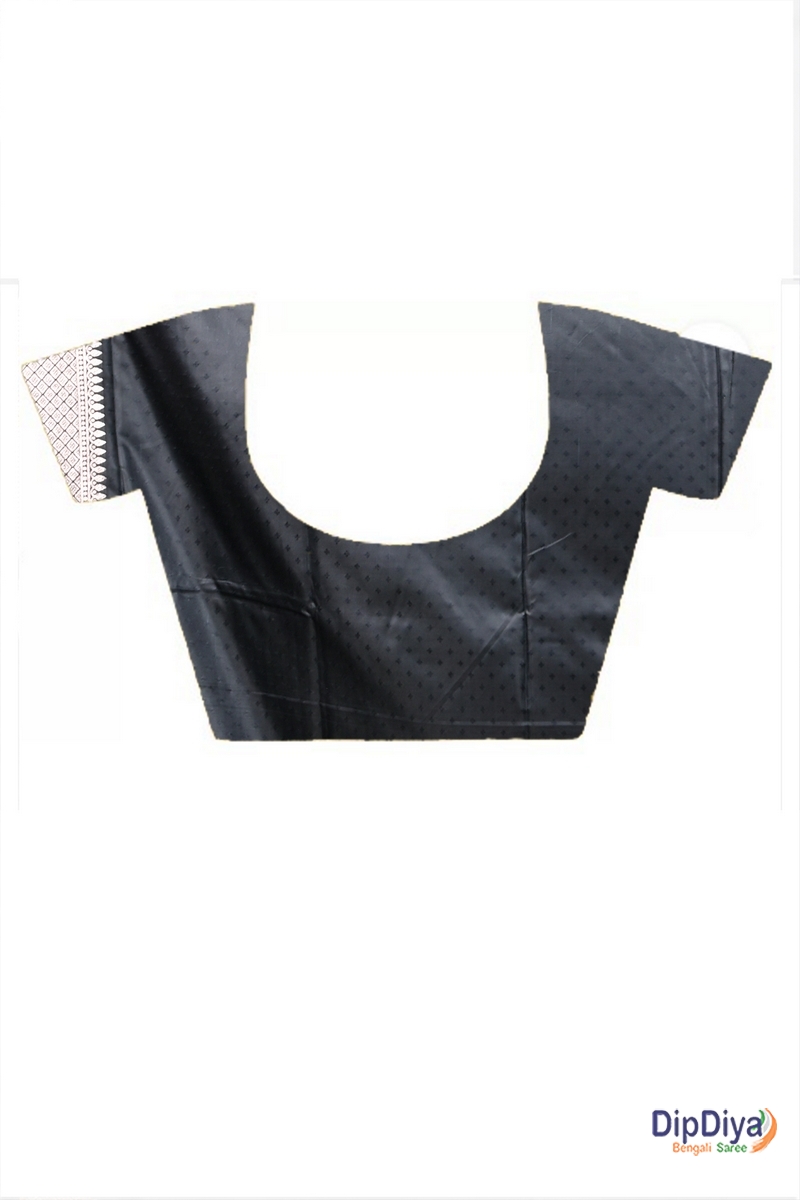 Black Cotton Silk Paromal Kathan Saree (491)